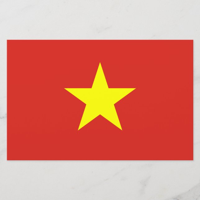 Papelaria Bandeira do Vietname (Frente)