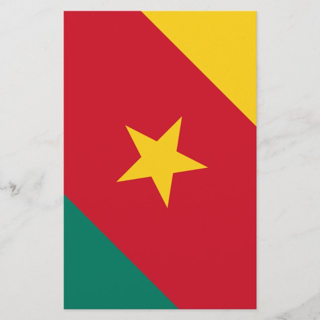 Papelaria Bandeira dos Camarões (Frente)