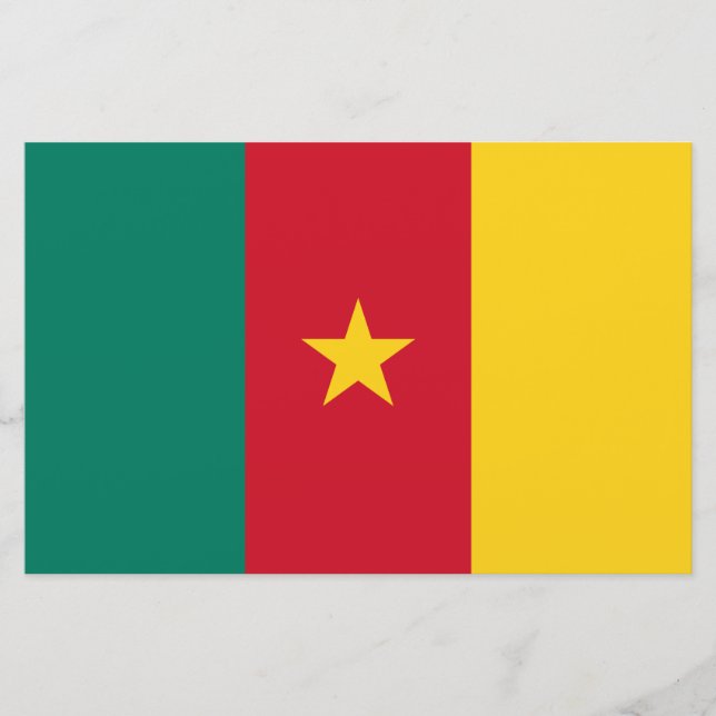 Papelaria Bandeira dos Camarões (Frente)