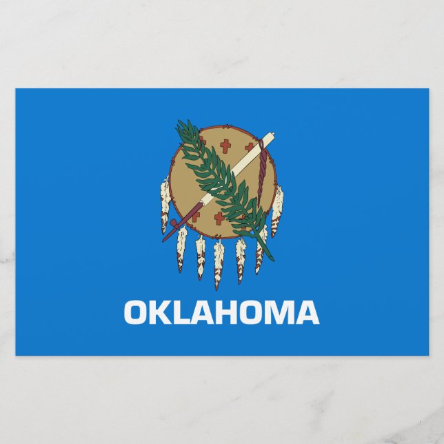 Papelaria Bandeira Estadual de Oklahoma (Frente)