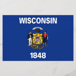 Papelaria Bandeira Estadual do Wisconsin