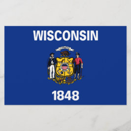 Papelaria Bandeira Estadual do Wisconsin