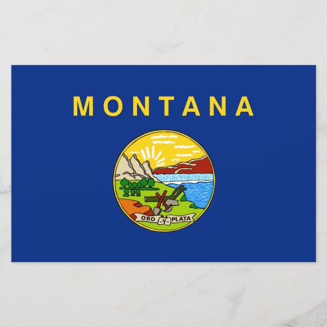 Papelaria Bandeira estatal de Montana (Frente)