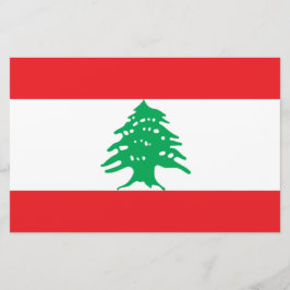 Papelaria Bandeira Libanesa (Bandeira do Líbano)