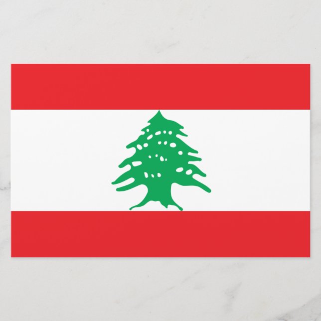 Papelaria Bandeira Libanesa (Bandeira do Líbano) (Frente)