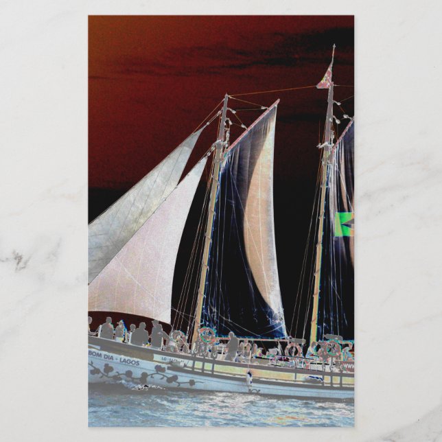 Papelaria Barcos sob vela (Frente)