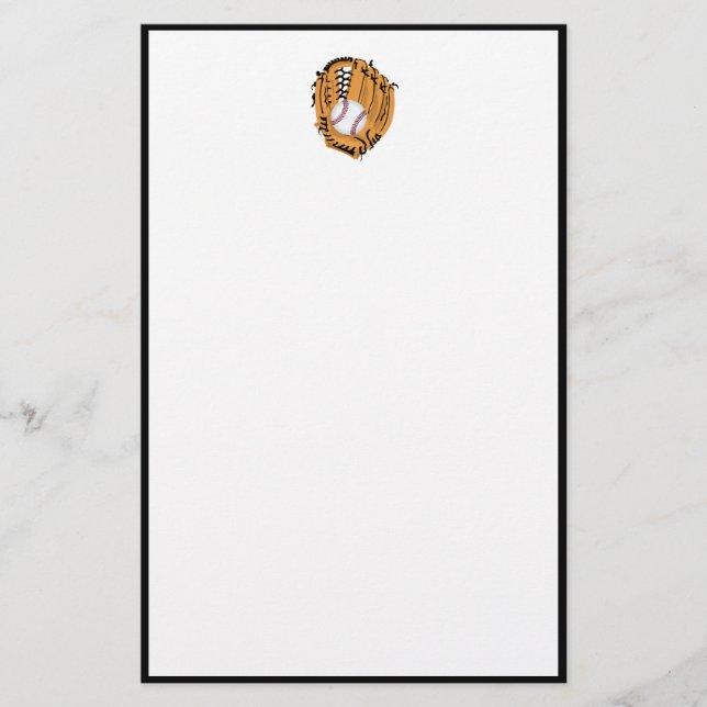 Papelaria Baseball Mitt e Ball (Frente)