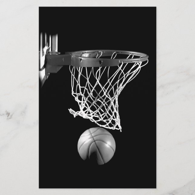 Papelaria Basquete preto e branco (Frente)