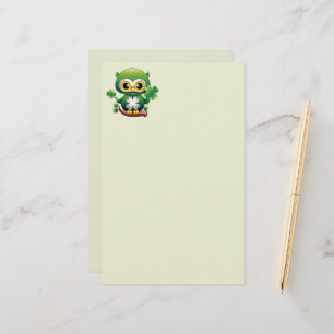Papelaria Bebê Coruja Fofo St Patrick Cartoon