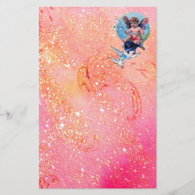 Papelaria BEBÊ FAIRY COM PONTAS EM ESPUMA, ouro rosa (Frente)
