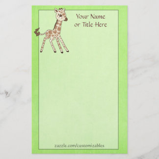 Papelaria Bebê Giraffe Stationery