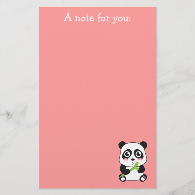 Papelaria Bebê Panda Fofo e Aconchegante (Frente)