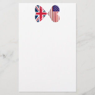 Papelaria Beijando EUA e a arte BRITÂNICA das bandeiras dos