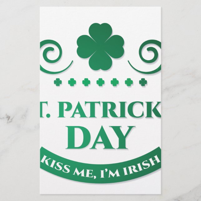 Papelaria beije-me, sou irlandês (Frente)