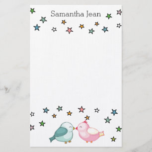 Papelaria Beijos de Aves e Estrelas