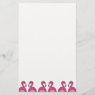 Papelaria Beira cor-de-rosa dos flamingos - cabeçalho dos