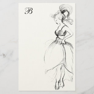PAPELARIA BELEZA EM VESTIDO BRANCO MONOGRAMA