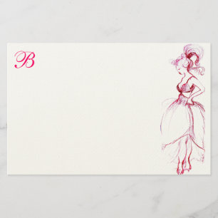 PAPELARIA BELLEZA EM VESTIDO ROSA MONOGRAMA