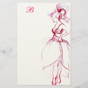 PAPELARIA BELLEZA EM VESTIDO ROSA MONOGRAMA