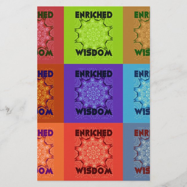 Papelaria Belo Impressão de arte Pop: Enriquecida (Frente)