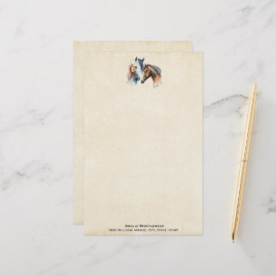 Papelaria Belos Cavalos Estilo Boho Ocidental