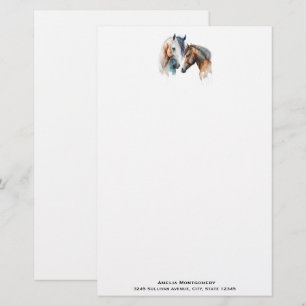 Papelaria Belos Cavalos Estilo Boho Ocidental