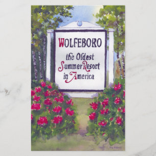 Papelaria Bem-vindo ao Sinal de Wolfeboro NH