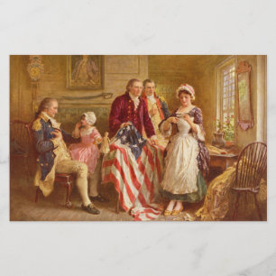 Papelaria Betsy Ross, 1777 (por Jean Leon Gerome Ferris)