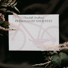 Papelaria Bicicleta Cor-de-Rosa Minimalista Moderna e Elegan