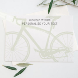 Papelaria Bicicleta Minimalista Elegante Moderna Verde Pesso
