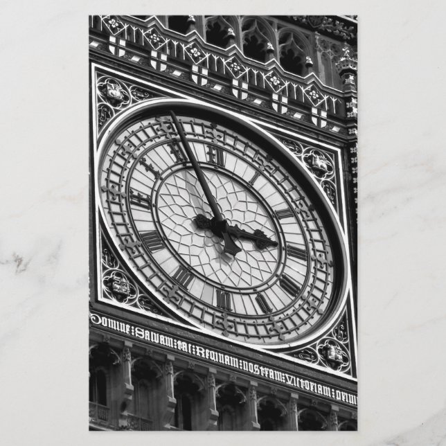 Papelaria Big Ben Clock Tower Viagem Europa Close-up (Frente)
