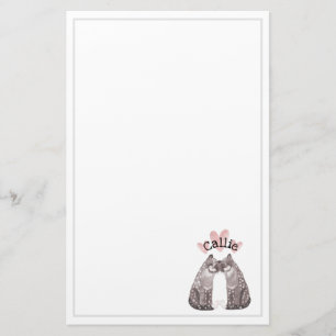 Papelaria Big Cats Snuggle Adicionar Seu Nome Crianças