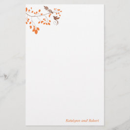Papelaria Bilhete de Casamento Orange Romance