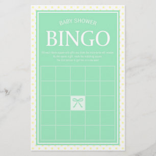 Papelaria Bingo de Chá de fraldas Mín. Fita e Bolinhas Amare