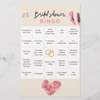 Papelaria Bingo de Chá de Noiva