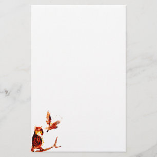 Papelaria Bird Art Tawny Brown Ows