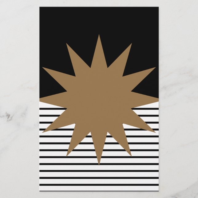 Papelaria Black White Colorblock e Brown Sun (Frente)