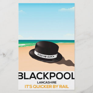 Papelaria Blackpool "me beije rápido" que viagem de trem pos