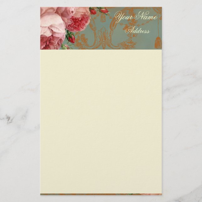 Papelaria Blenheim Rosa Personalizado (Frente)