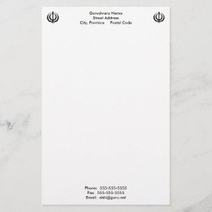 Papelaria Bloco de notas de Gurudwara