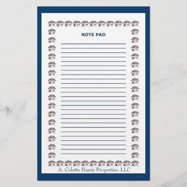 Papelaria Bloco de Notas - Design 3 (Frente)