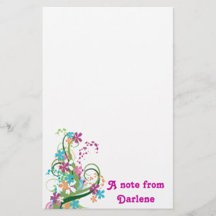 Papelaria Bloco de notas floral moderno