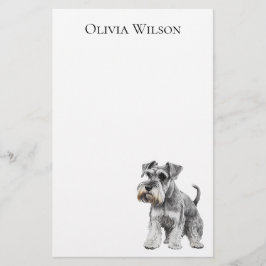 Papelaria Bloco de notas personalizado do schnauzer miniatur