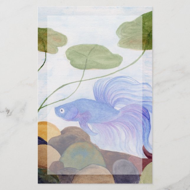 Papelaria Blue Betta Fish (Frente)