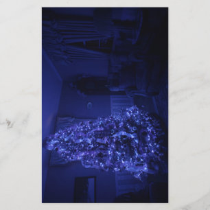 Papelaria Blue Merry Christmas Tree Lights