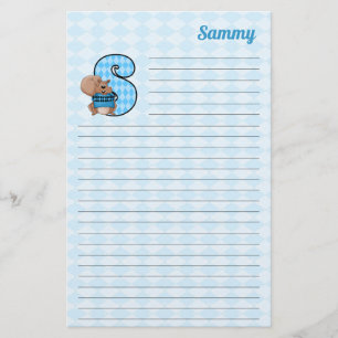 Papelaria Blue Squirrel Mongram - Letra S com o Nome Vincula