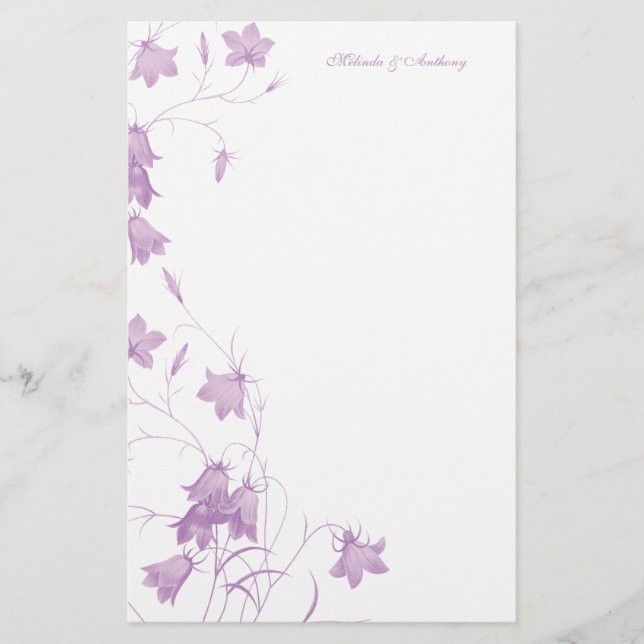 Papelaria Bluebells - Carta Violet 5.5 x 8.5 (Frente)