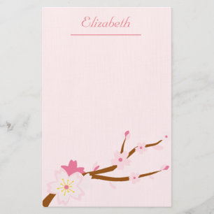 Papelaria Blush rosa Sakura CHerry Blossom Japonês