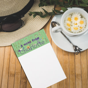 Papelaria Boho Country wilflower watercolor verde