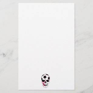 Papelaria bola de futebol caveira cabeça menina sotaques ros